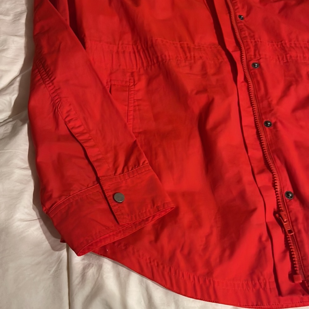 Red Eileen Fisher jacket. Size large. In great condition, no signs of wear!!